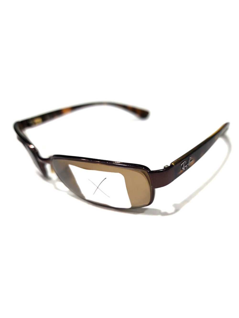 Ray Ban RB3364 014/57 Wrong Screw No Lenses Brown Metal Sunglasses Frame 59-17